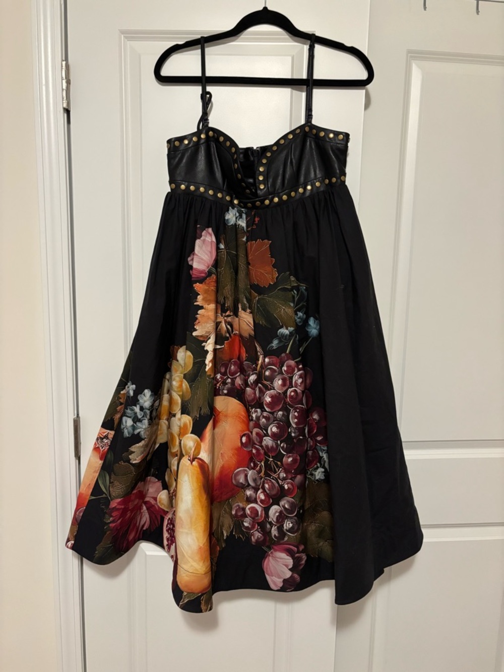 Maeve Black Midi Dress with Vibrant Fruit Print - Picture 6 of 8